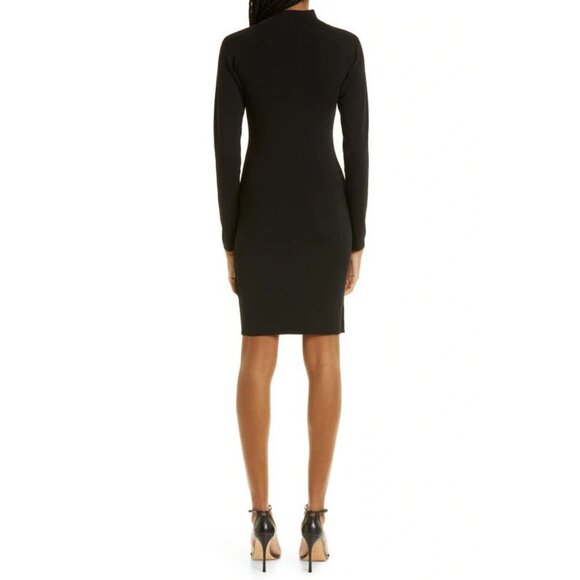 Mother of All NEW NWT Helen Knit dress Black Ribbed Long Sleeve Mock Neck Medium - Picture 2 of 9